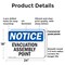 Signmission Evacuation Assembly Point, 24 in W x Rectangle, Plastic OS-2PACK-NS-P-1824-L-12186 - alternate 5